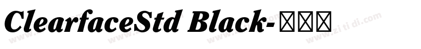 ClearfaceStd Black字体转换